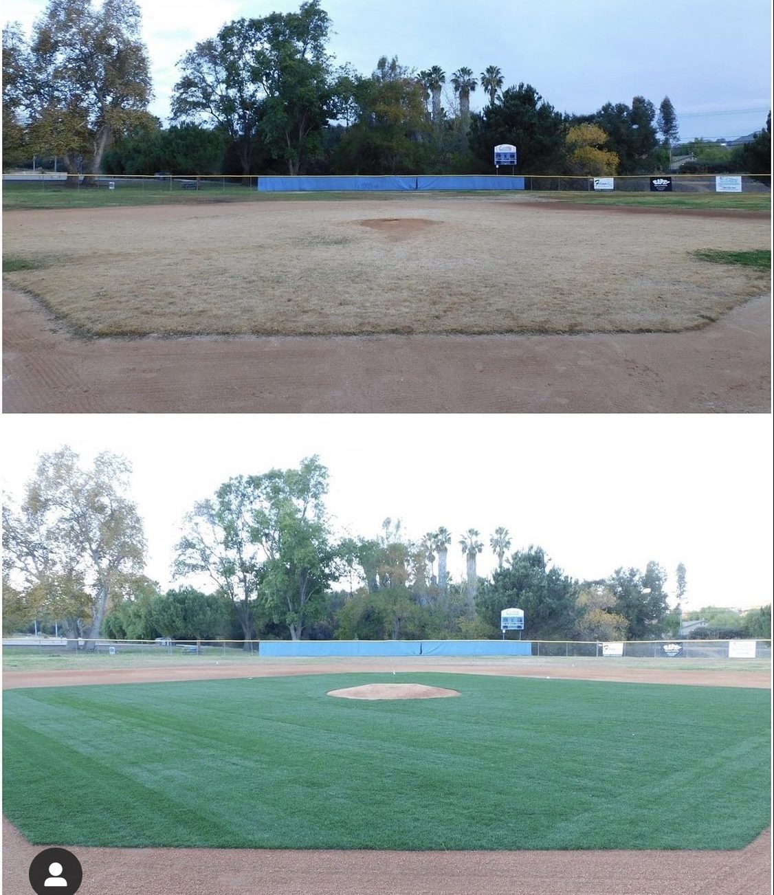 Before / After Baseball Field Diamond Designs San Diego